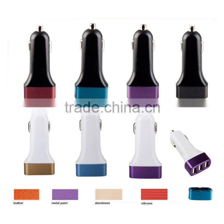 Universal 4.2A DC 12v-24v Input 3 Port USB Car Charger
