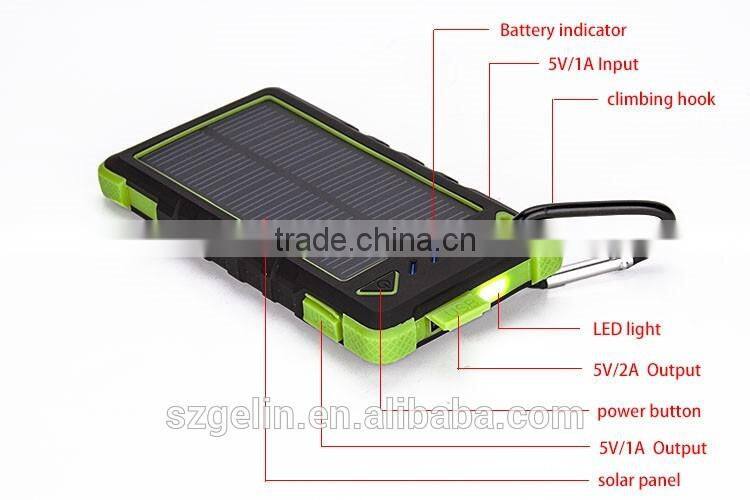 Solar power bank charge power bank 8000mah