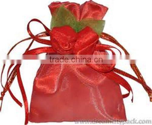 2014 Hot Sale Drawstring Organza Candy Pouch For Gifts