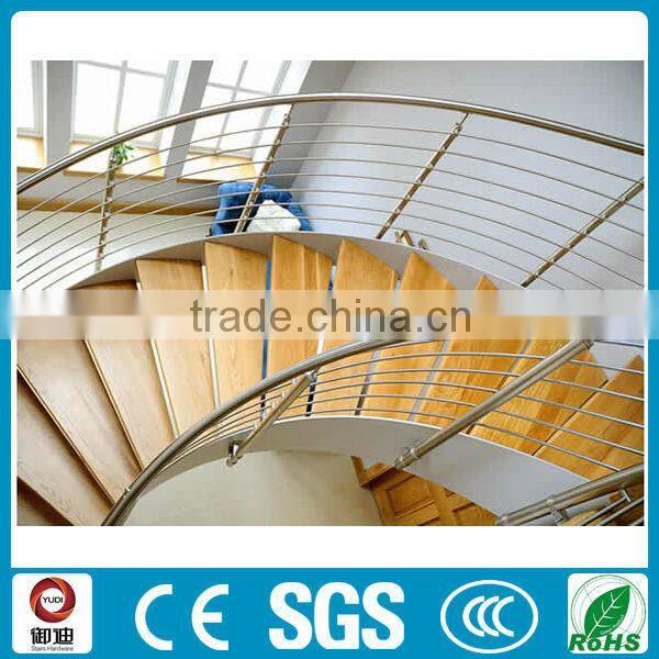 Australia standard Glass Railing Curved Staircase-YUDI