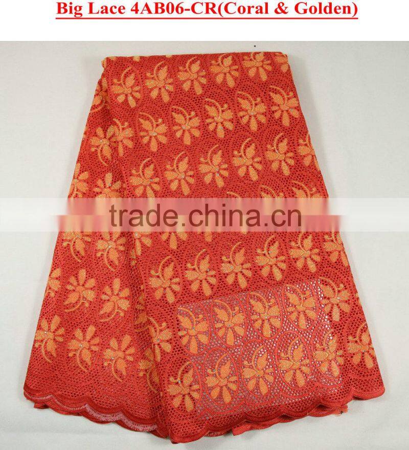 2016 wholesale 100% cotton high quality swiss voile laces for dresses