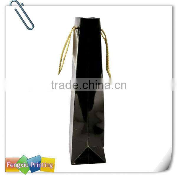 Decorative Paper Wine Bottle Bags with Handles