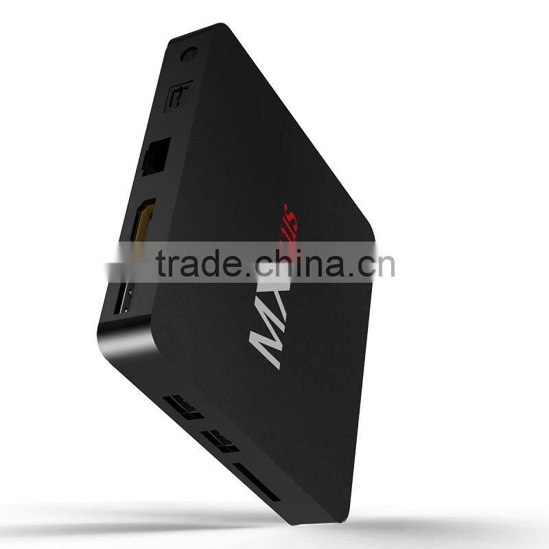 MX PLUS 4K Amlogic S905 Android 5.1 Lollipop Streaming Media Player Quad Core 64-bits Smart TV Box KODI Fully Loaded