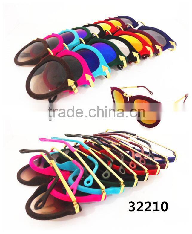 2015 the newest and popular sunglass with flocking materials