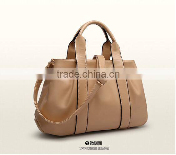 Guangzhou factory hot ladies bag wrinkle shoulder bag soft leather tote bag
