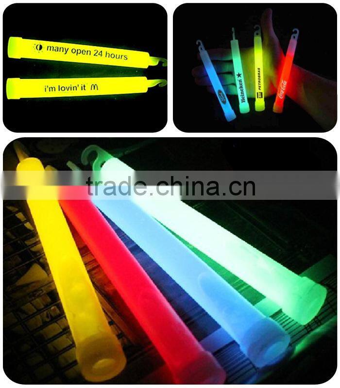 2015 Hot selling party supplies 6 inches multicolor chemical glow sticks