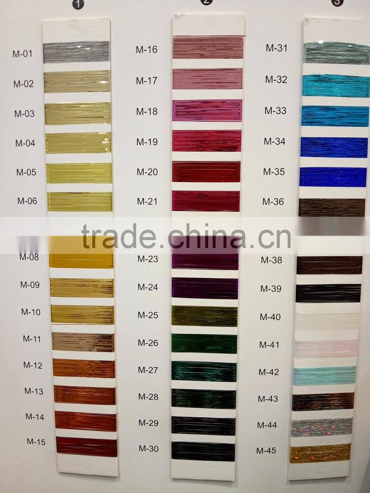 Best choice high quality colorful MS-TYPE metalic yarn on machine embroidery