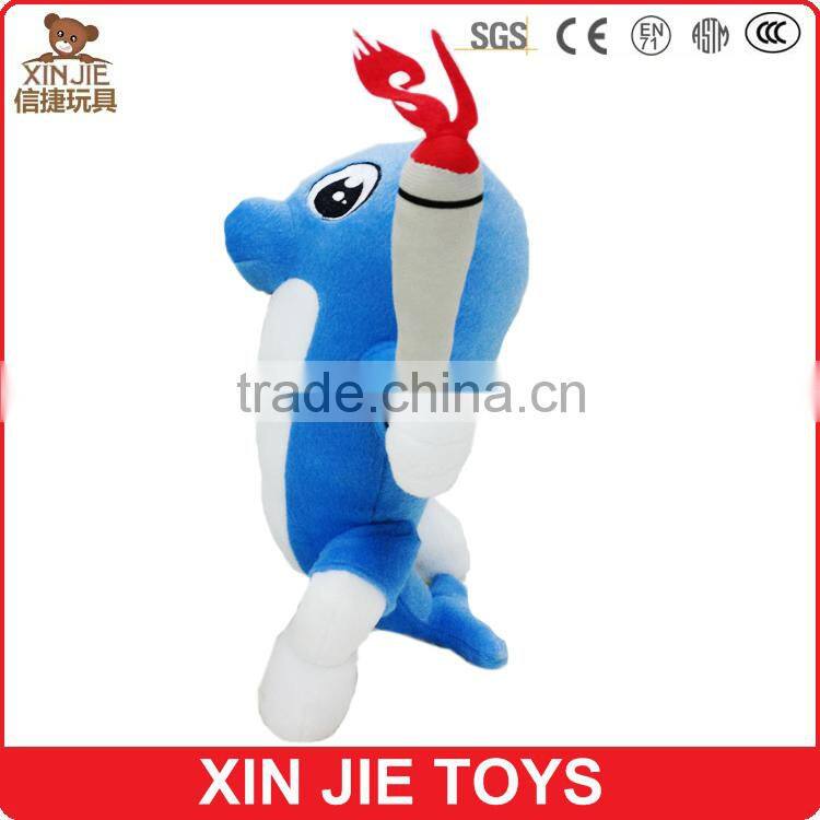 custom sports meeting plush torch mascot 10inch sports meeting soft mascot with torch nice design mascot doll for sports meeting