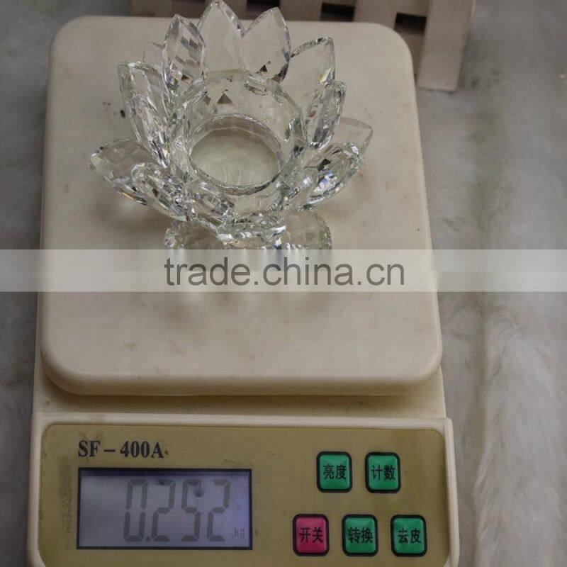 Factory directly sale wholesale price Yiwu hot seller 100mm transparent color crystal lotus for gift