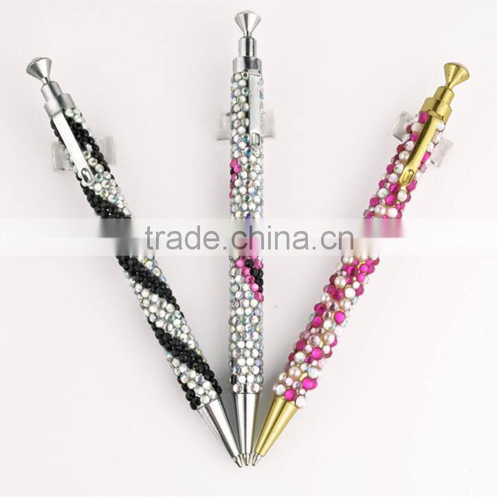 Promotional Glitter New 2015 Elegant Crystal Ballpoint Pen Gift