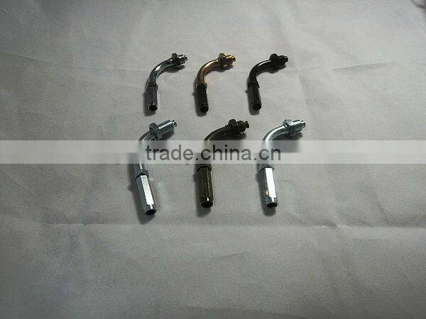 Steel and copper motorcycle cable fittings