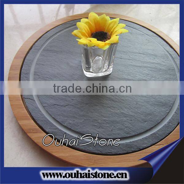 Turkey hotel dinnerware High grade siyah kayrak plaka yemek seti