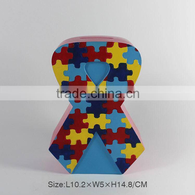 Beautiful polyresin money bank coin box