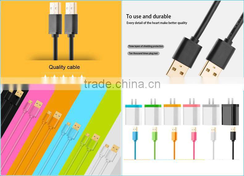 2015 wholesale colorful micro usb cable for smart phone and mobile devices