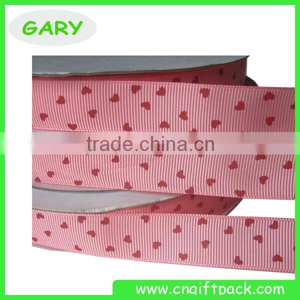 3/4" Yellow Wave Pot Polyester Grosgrain Ribbon