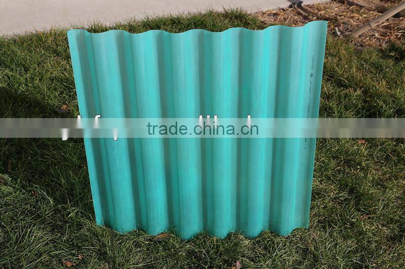 4mm frp blue corrugated sheet for industrial used