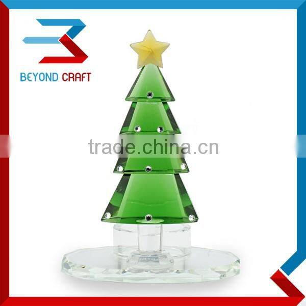 Modern Crystal Glass Christmas Tree Sculpture Model