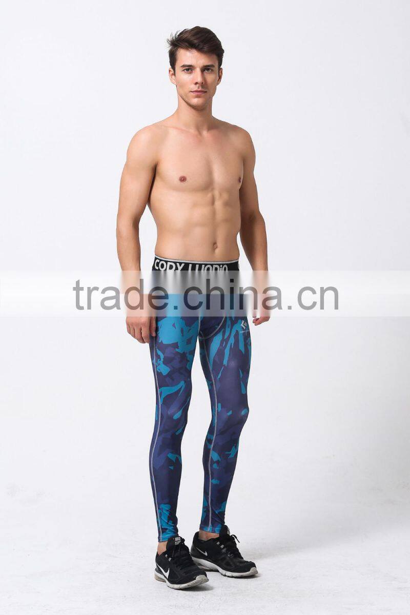 Camo Mens Compression Pants Leggings Jogging Running Base Layer Fitness Trousers Tights Sport Training Gym Wear