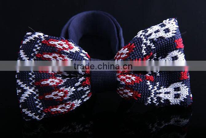 mens bowtie 100% cotton knitted bow tie