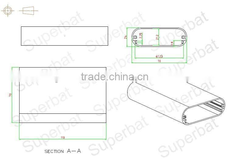 aluminum enclosure 4.33"x2.76"x0.94"(LxWxH) for Electronics