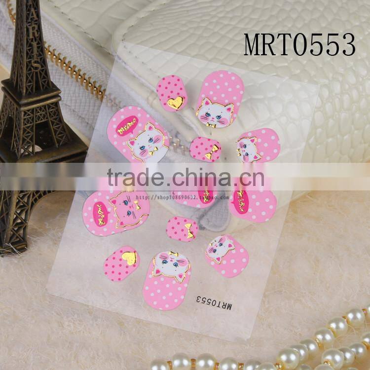 cute custom temporary kids nail tattoo sticker