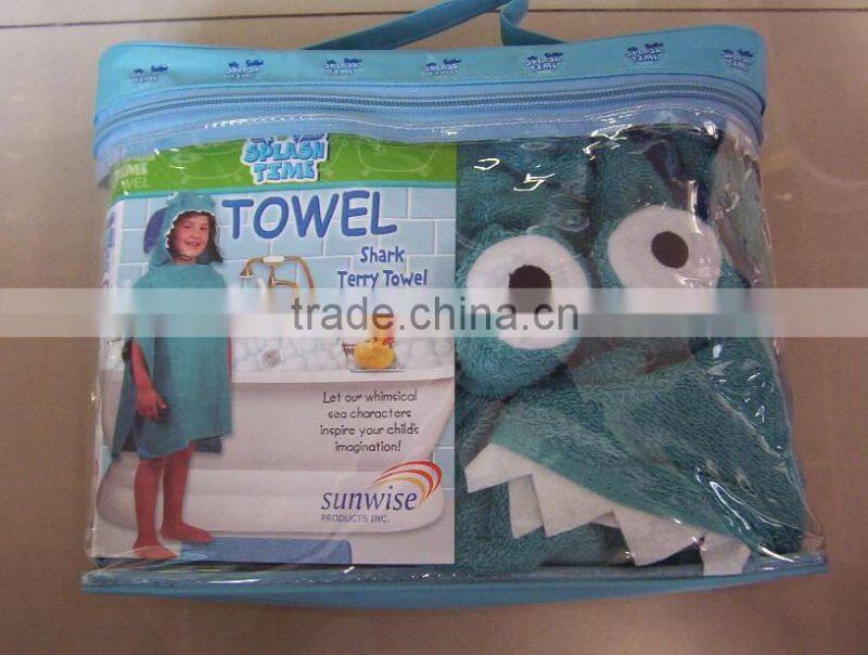 100% Cotton children bath towel beach towel hooded towel