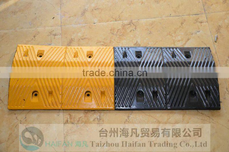 1000*350*50mm heavy strength speed hump for crossing/High quality hot sell rubber speed hump used in Intersection