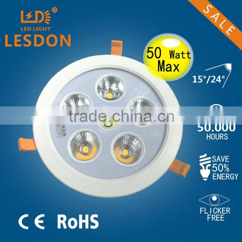 recessed chip led cob downlight 8inch 50W