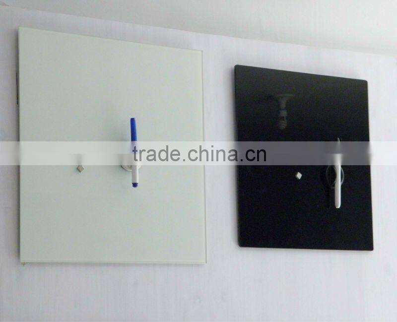 tempered glass silk screen-printing 450 x 450 mm magnetic glass writing board