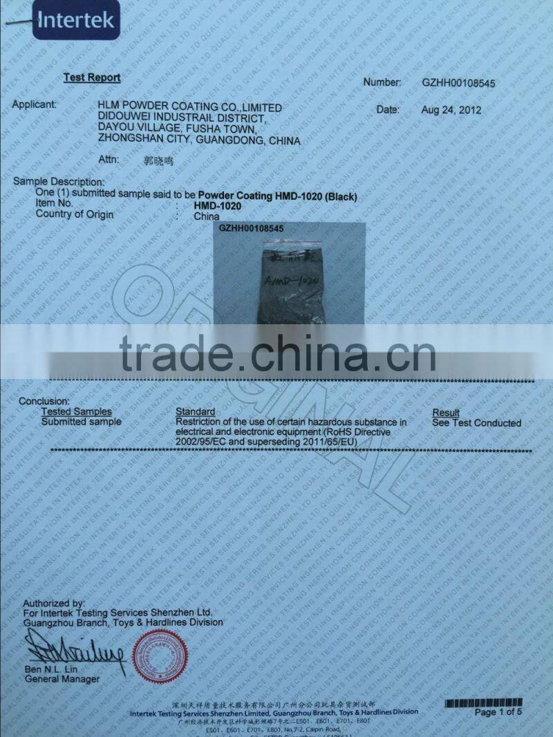 high glossy Indoor use epoxy powder coating for office furniture