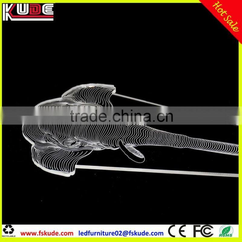 Customizted acrylic 3D LED table lamp/modern led desk lamp with rechagreable battery