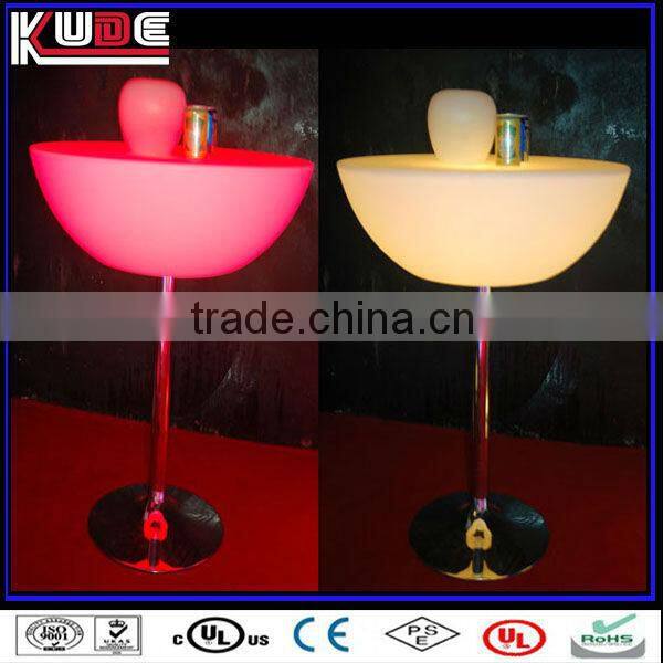 LED Luminous outdoor modern bar furniture table/outdoor high top bar tables sale
