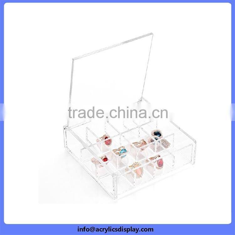 Cheaper professional acrylic jewelry box with compartment