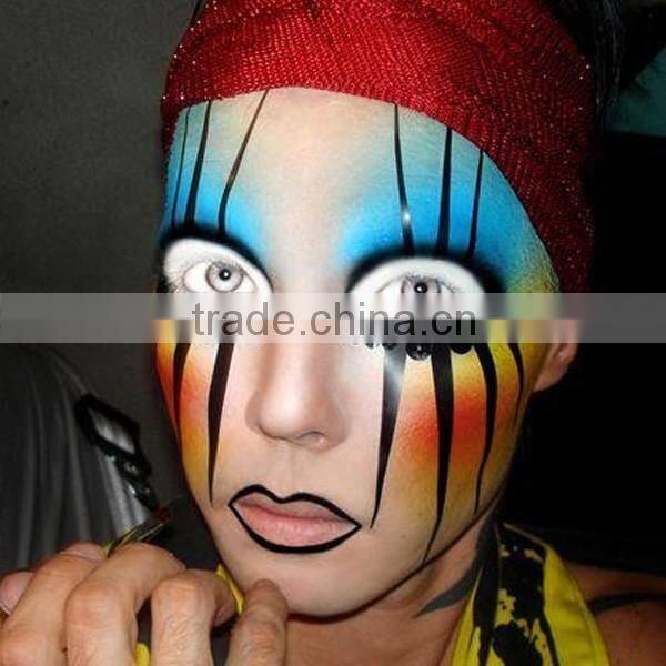 Custom cartoon makeup face mask stickers full face tattoo sticker makeup face painting factory