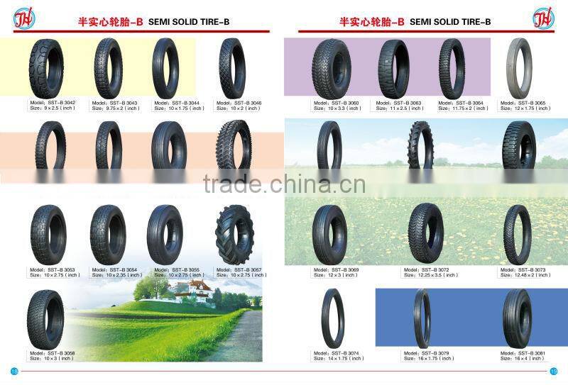 10x1 semi pneumatic rubber tire with V smooth tread for agricultural planter