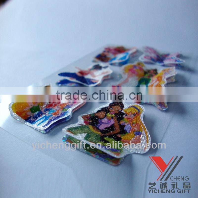 beautiful snowwhite 3D PVC Fly sticker