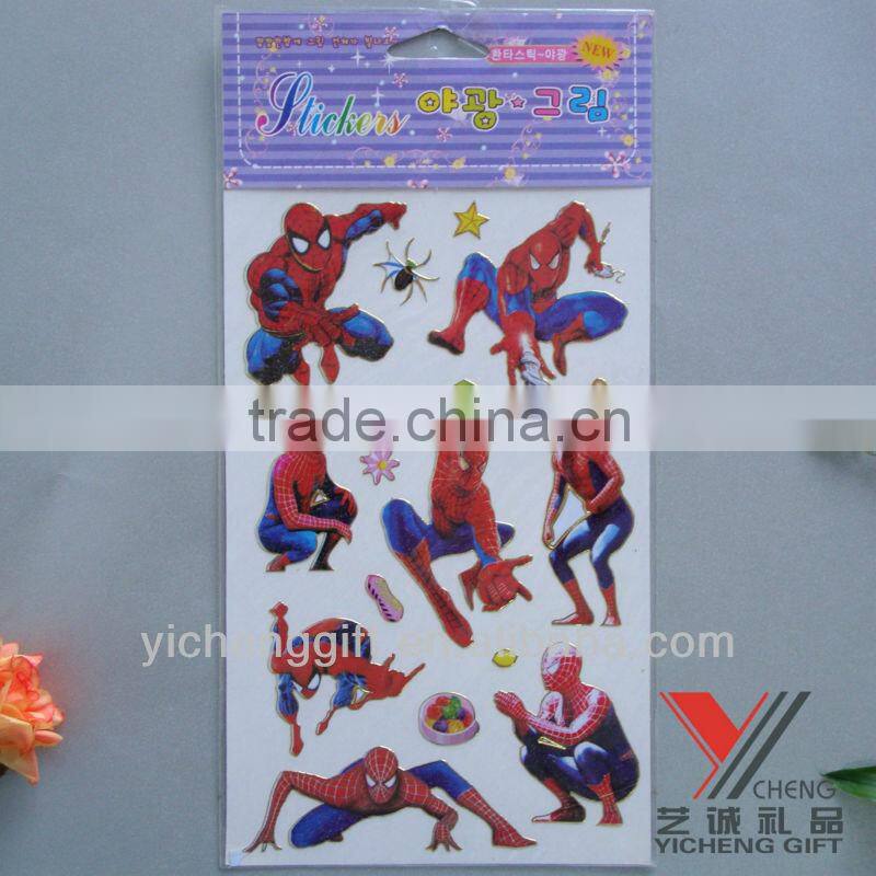Beautiful laser sticker glitter butterfly sticker craft for promotion