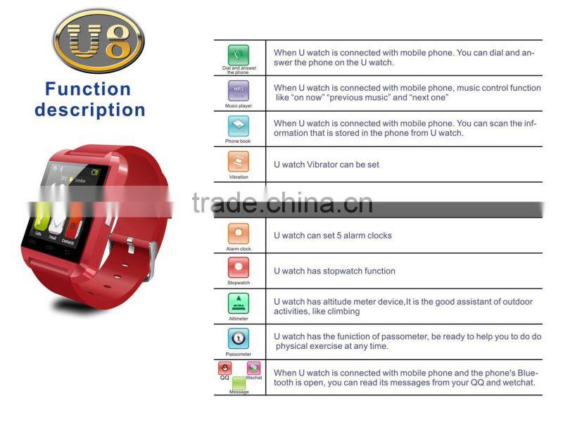 2014 new design multifunctional smart watch from shenzhen Factory