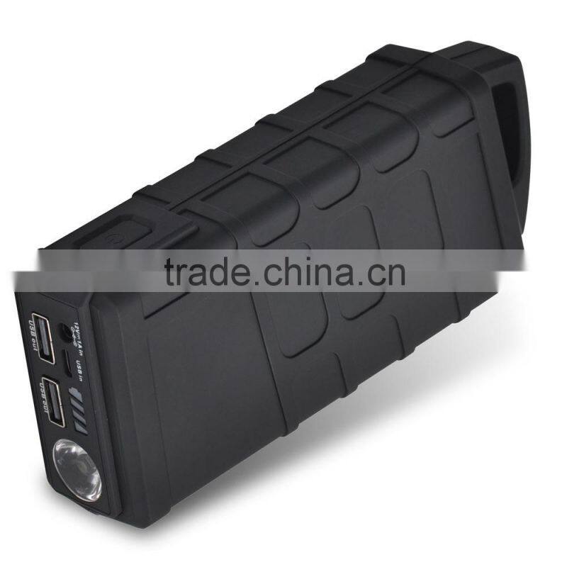 Built In 10000mAh 37WH Power Bank Car Portable Jump Starter