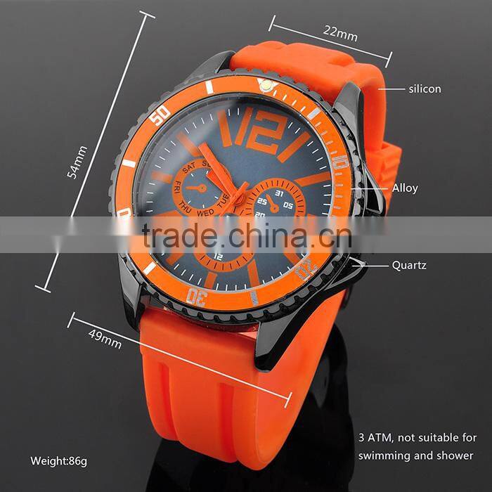 Hot Selling Items 2016 Cheap Silicone Rubber Strap Watch