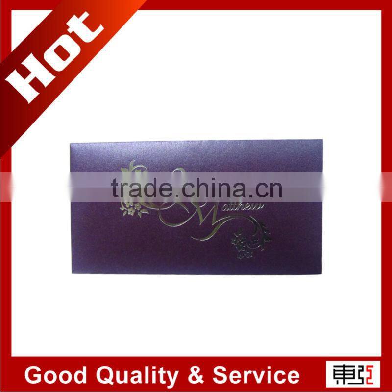 Beautiful Purple Gift Envelopes with Silver Hot Stamping Logo