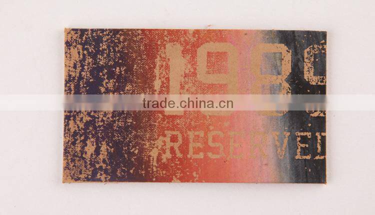 Factory sale Fashion Metal Leather Label