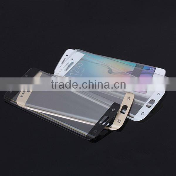 White 3D Curved Full Cover Tempered Glass Screen Protector for Samsung S6 Edge