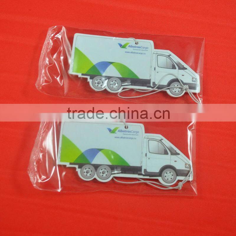 Guangzhou factory hanging air freshener , printing your artwork car air fresheners