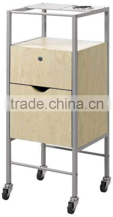 wooden trolley with shelf