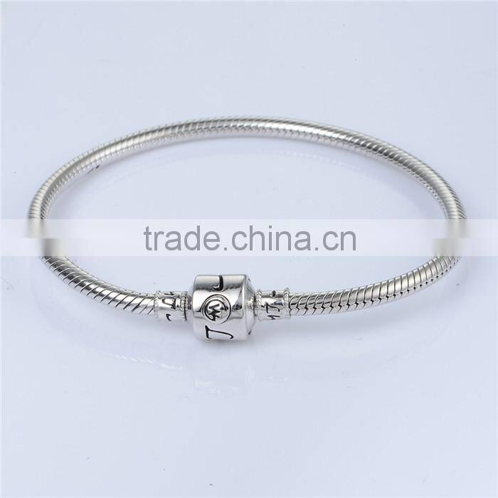 Wholesale 925 Sterling Silver European Charm DIY Bracelet BR008