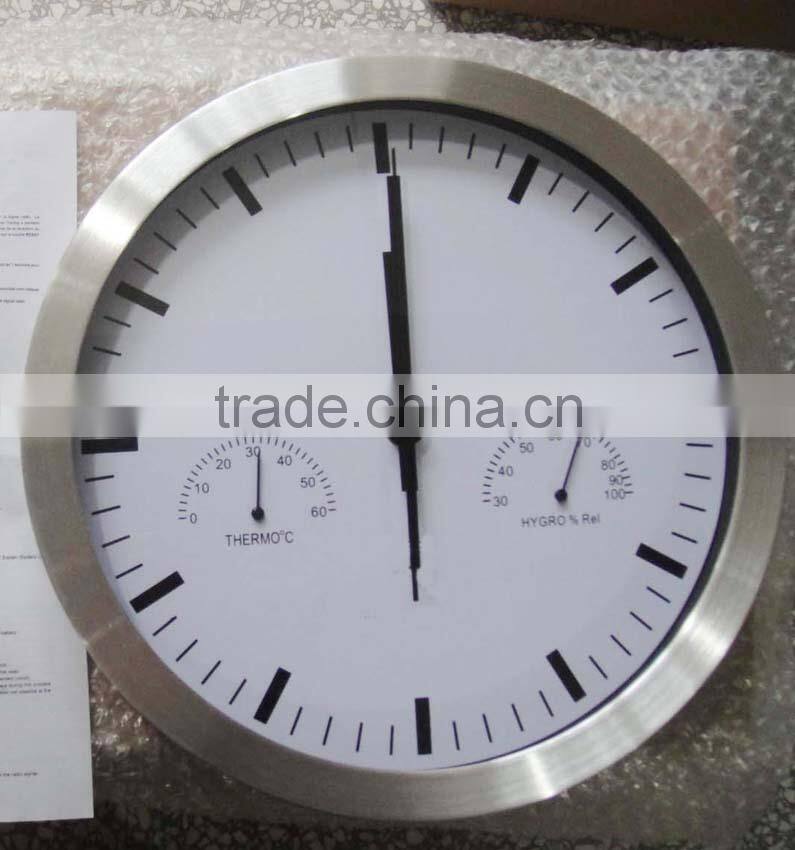 hot selling 12 inch aluminum Radio controlled wall clock