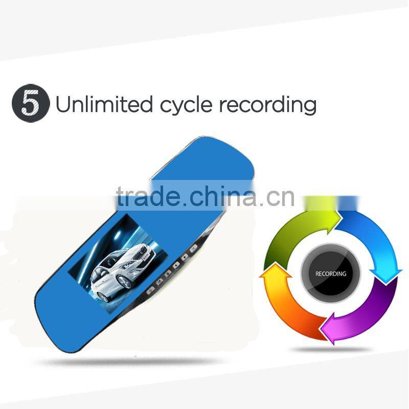 Factory Cheap 2.4 inch 170 Degree HD Car DVR Rearview Mirror Wireless Backup Camera