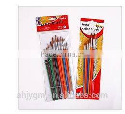White Box/Opp bag/Blister card Packing Wooden Handle Wool Hair Artist Brush/wooden artist brush/artist paint brush