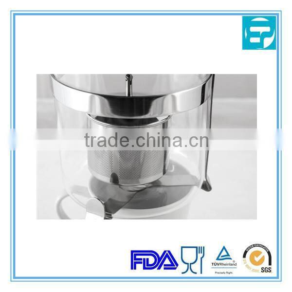 750ml borosilicate glass teapot with stainless steel infuser